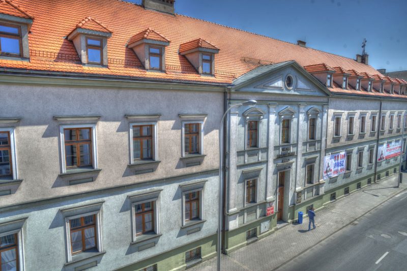 grafika budynku rektoratu przy ulicy nowy świat